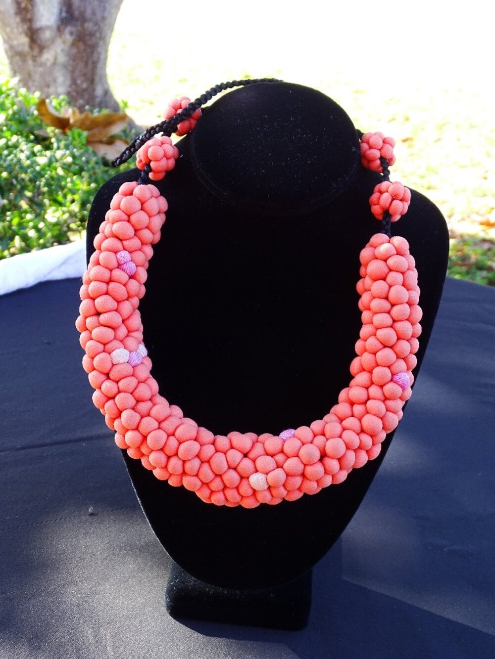 Lucuma Fair Trade Textile Art Necklace by THE Women of Peru